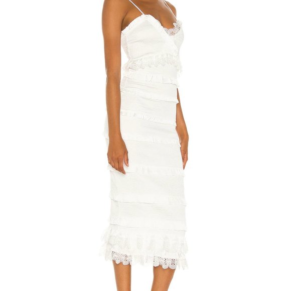 V. Chapman White Lace Midi Dress - Picture 2 of 4